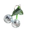 Sparkling Disco Cherry Mirror Pendant Keychain Bag Charm Glossy Retro Accessory For Keys Purse Decoration