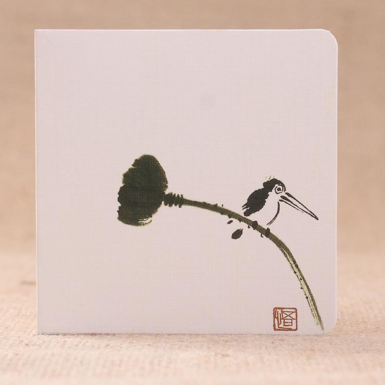 10PCS Chinese Style Festival Art Blessing Greeting Card Event, Antique Retro Greeting Card Creativ Blessing Grid Card Postcards