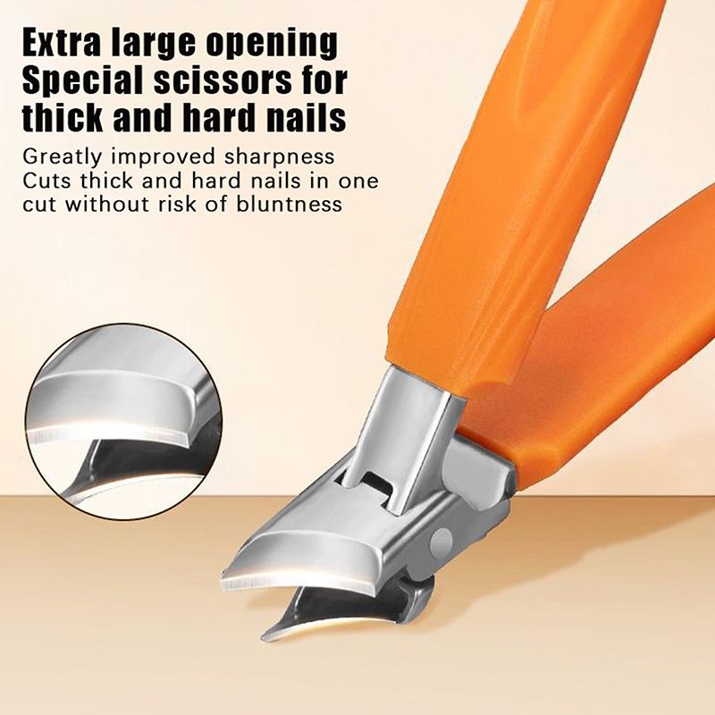 Anti-splash Nail Clippers Large Size ABS Stainless Steel Toenail Cutter Diagonal Pliers Manicure Pedicure Tools Nail Art Tool