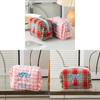 Polyester Cute Plaid Makeup Bag With Bow For Travel And Dorm Use