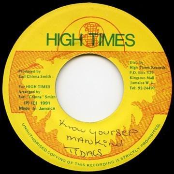 7inch Record TIDALS Know Your Self Mankind NONE High Times 1991 Jamaica Reggae Ska Dub Used