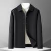 FAPAI Men's Winter Wool Blend Lapel Overcoat