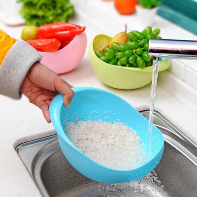 Spożywczy plastikowy ryż fasola groch mycie filtr sitko zielony różowy kolor kosz sito ociekaczem gadżet do czyszczenia