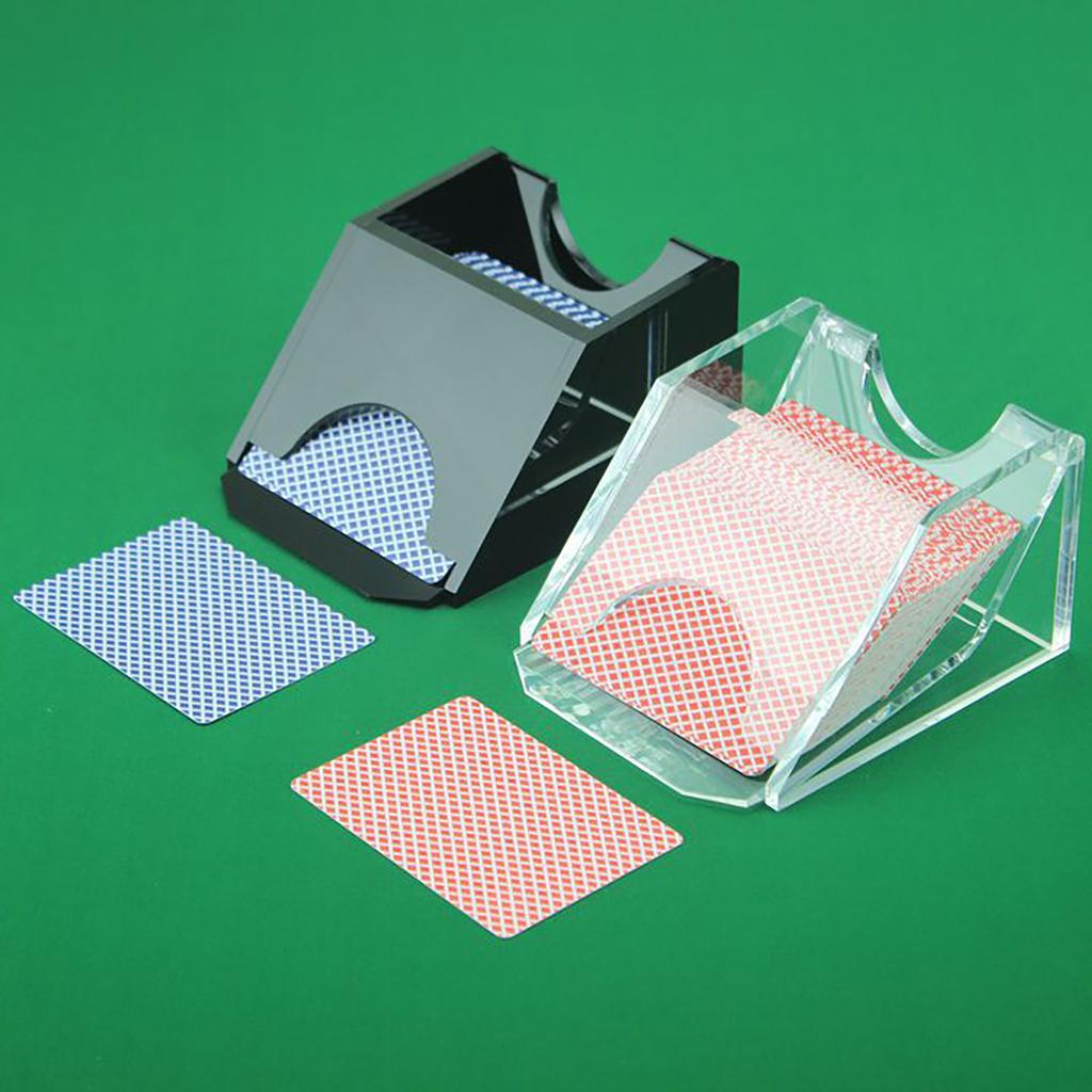 1 Deck Acrylic Playing Card Dealing Shoe Pokers Dealer Playing Card Dealing Shoe Casino Game Table Accessory Enduring