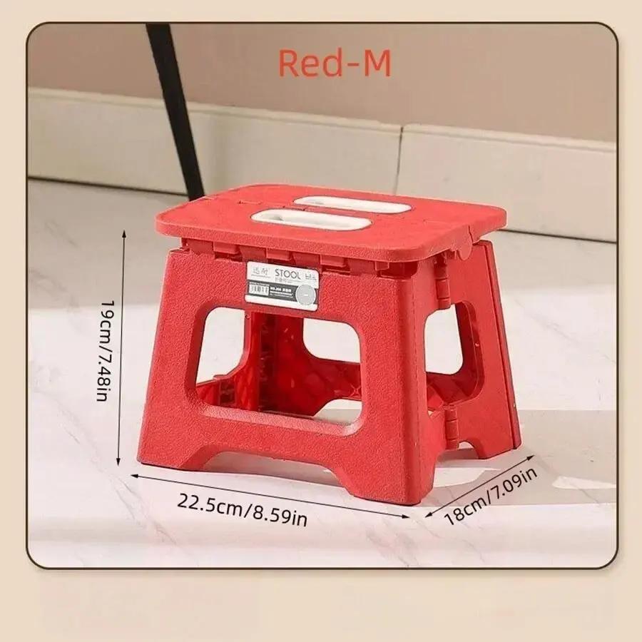1PC Multi Purpose Lightweight Folding Step Stool Thickened Footstool Non-Slip Plastic Benches Outdoor Travel Fishing Chair