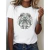 European Size Symmetrical Scene with Mermaids  Women's T-shirt with Comfortable Fit