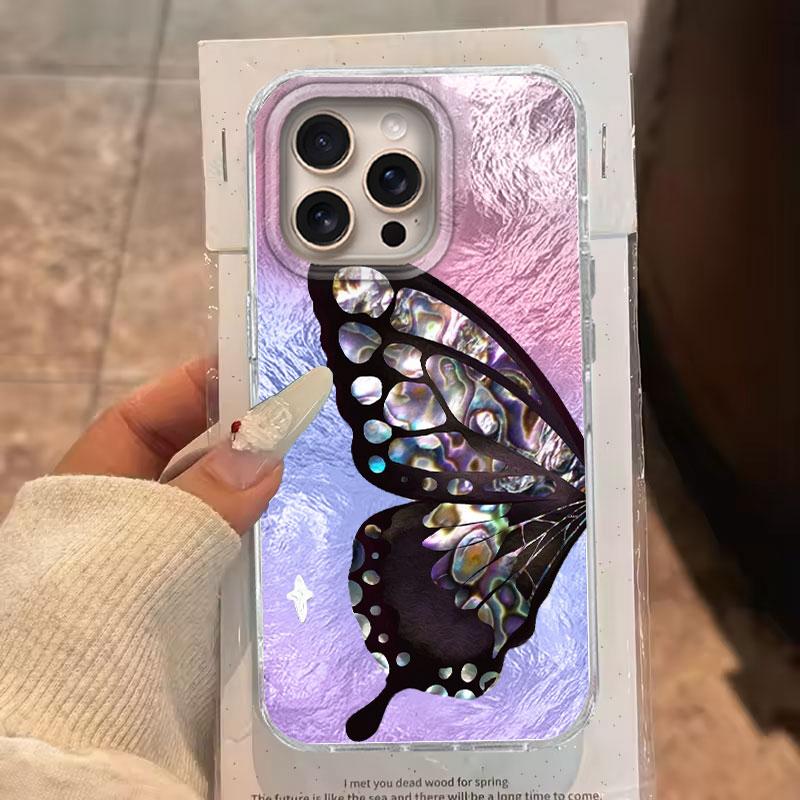 Case For IPhone 16 15 13 Plus Pro Max 7 14 Pro 5G  Phone Cover Butterfly Gradient For IPhone 16e Protective Silicone Back Bags