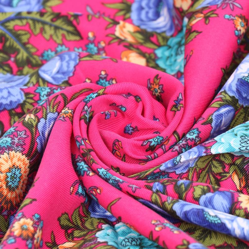 Foulard quadrato da donna 90x90 stile etnico - Fazzoletto da testa e scialle con stampa Xinjiang più venduto