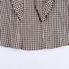 2025 Autumn European Style Women's Plaid Layered Long Sleeve Shirt