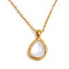 Eetit 2025 Shell Teardrop Pendant Necklace for Women Stainless Steel High Quality Popular Jewelry Accessories Gift