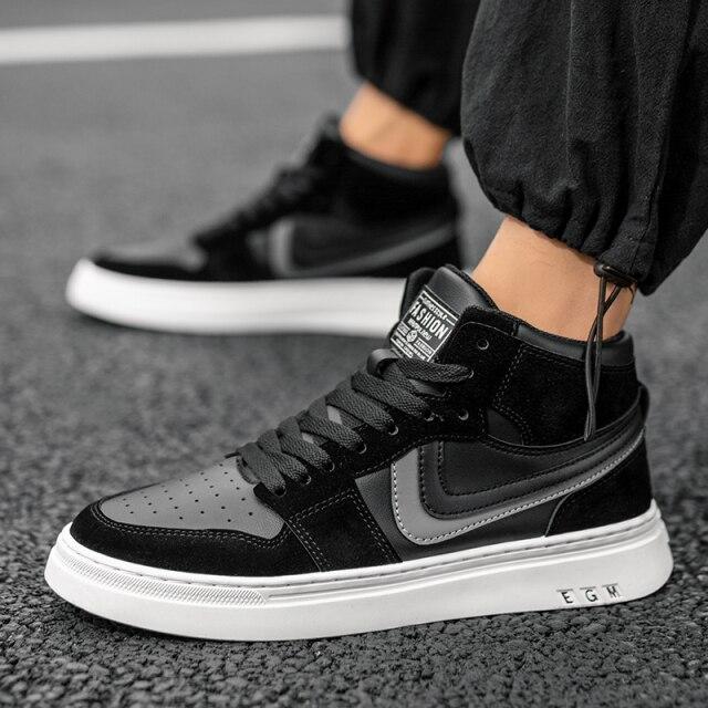 Crlaydk  Spring New High Top Sneakers Walking Sports Tennis Breathable Shoes Lace -Up Comfortable Footwear Ankle Basket Homme