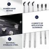 AEE4-6 Stück Gummispitzenpinzetten PVC Silikon Präzisionspinzetten Labor Industrie Hobby Bastelpinzetten Werkzeug