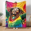 Bob Marley Blanket Soft Warm Cozy Great for Bed Couch Office Chair for All Seasons Modern Perfect Gift for Relatives and Friends