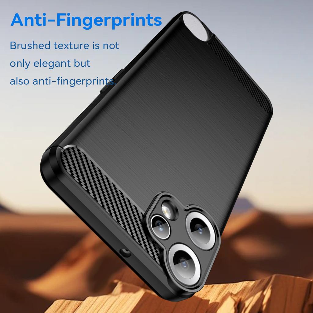 For Nothing CMF Phone 2 Pro Deksel Beskyttende Telefondeksel Karbonfibermønster Børstet