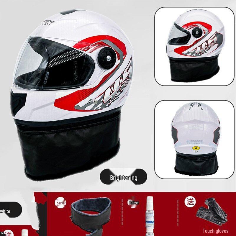 Lishi Winter Motorcycle Helmet with Neck Warmer