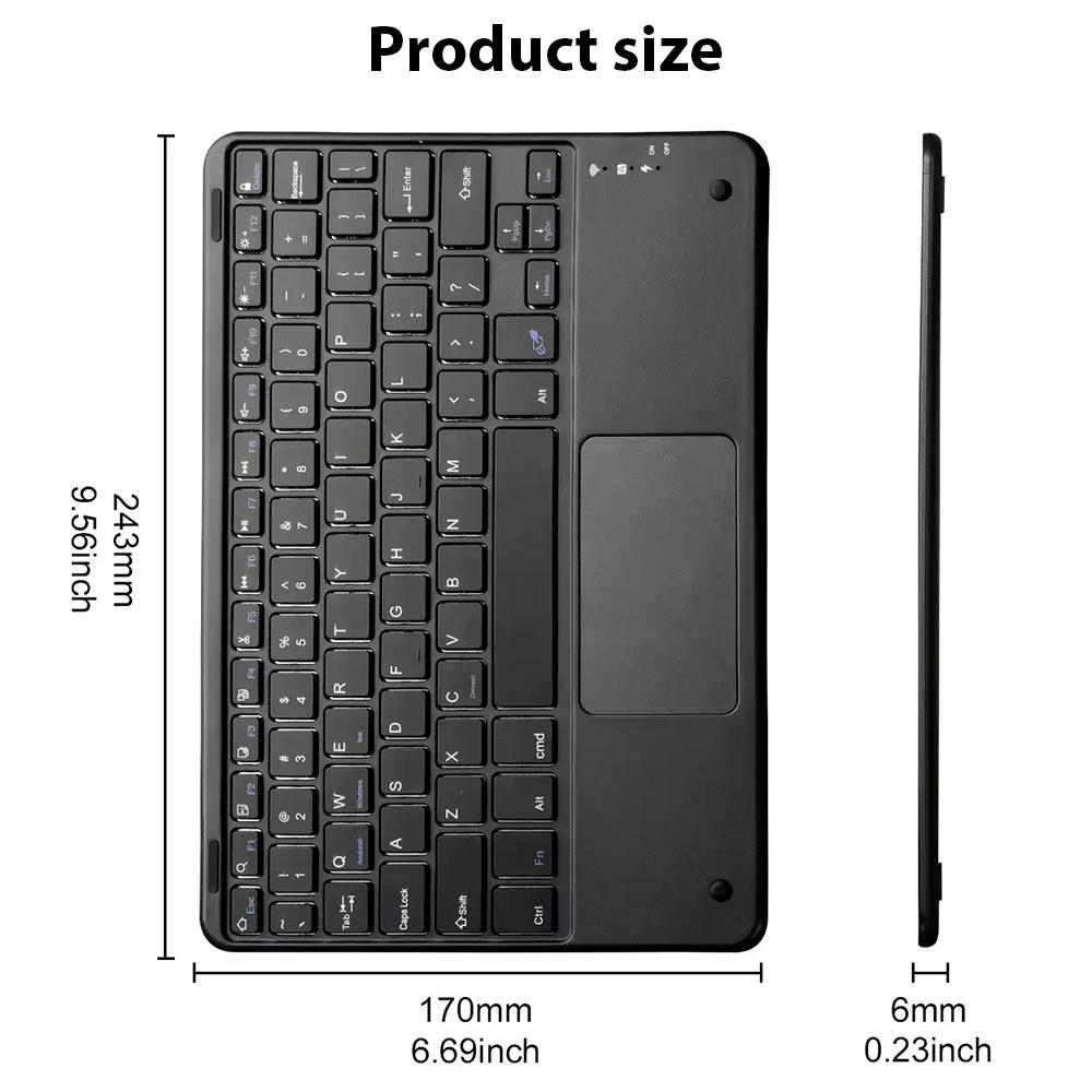 2025 For iPad Wireless Keyboard with Touchpad For Xiaomi Samsung Android iOS Windows For Phone Tablet Laptop Bluetooth Keyboard