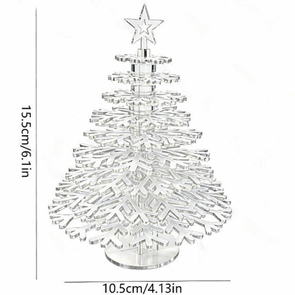 DIY Desktop Xmas Tree Transparent Tabletop Decoration Decorative Christmas Tree Desktop Ornament