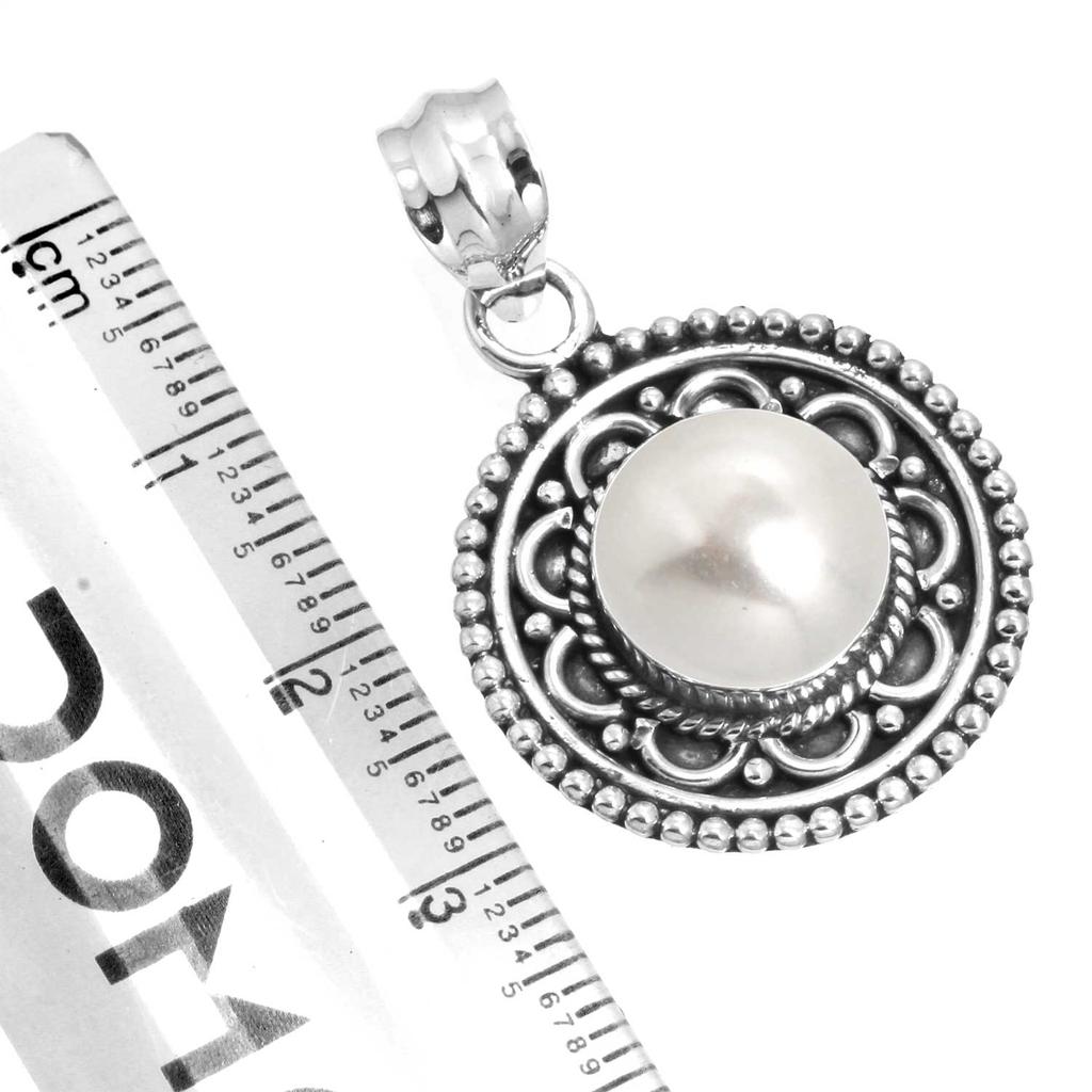 925 Sterling Silver Pendant Women Gemstone Handmade Jewelry Wedding Gift Blue Green Purple Copper Turquoise Pearl Lapis Mother Of Pearl Vintage