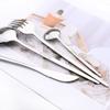 24Pcs Cute Colorful Cutlery Set Mirror Dinnenrware Set Stainless Steel Family Flatware Dinner Knife Fork Spoon Home Best Gift Festival Party