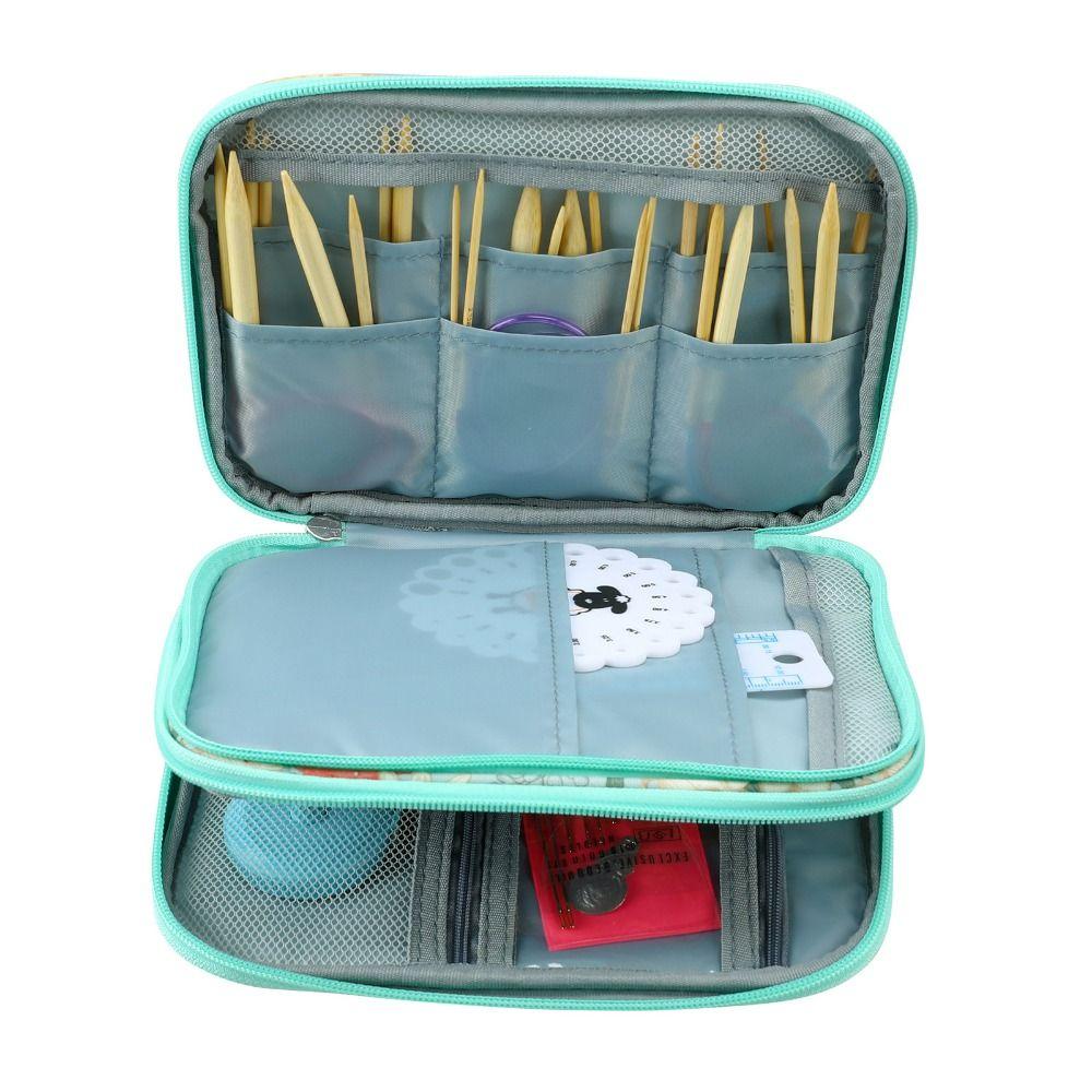 Colorful Crochet Hooks Storage Bag Oxford Fabric Crochet Needle Bag  Knitting Accessories