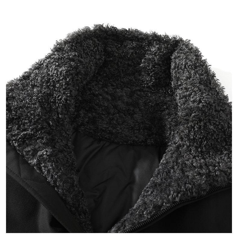 Herren Luxus Bergadler Lammwolle Winter Daunenjacke