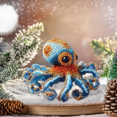 Bead Embroidery Kit Animals Embroidery Kit for Beginners 3D Craft Jewelry Ornament Projects for Home Decor Hobby Classes Holiday