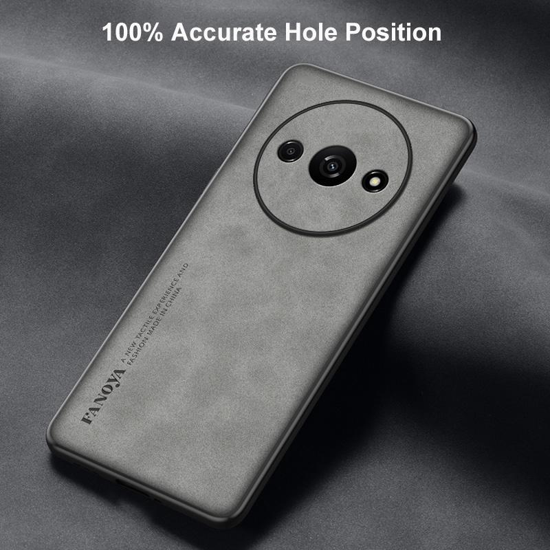 Pro Redmi A3 A3X 4G Pouzdro Luxusní PU Kožené Pouzdro na Telefon Pro Xiaomi Poco C61 RedmiA3 Zadní Kryt Matné Silikonové Plná Ochrana