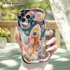 Phone Case: 2D flat, fits iPhone 18 17 16 15 14 13 12 Pro protective case, little bear space rocket, perfect Christmas and Halloween holiday gift