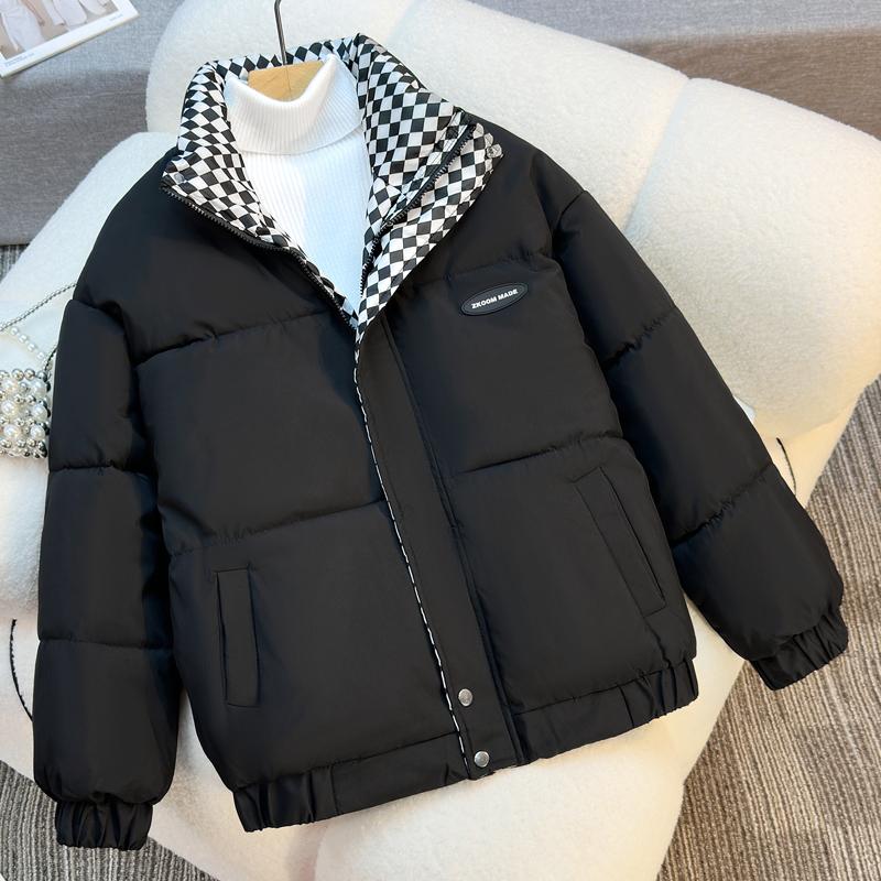 Fashion Winter Woman Short Parkas Stand Collar Loose Thick Warm Jacket Women's Coats