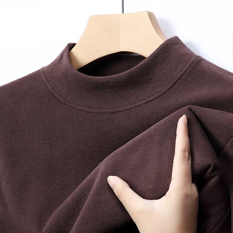 

Мужская трансграничная двусторонняя флисовая футболка с длинным рукавом и полувысоким воротником XXXXL