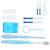 Kit de Soin Buccal Orthodontique Brosse de Nettoyage pour Appareils Dentaires Brossette Interdentaire Outils de Cire Orthodontique