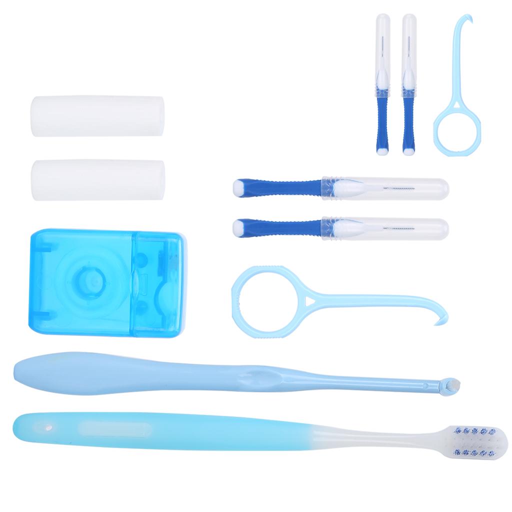 Kit de Soin Buccal Orthodontique Brosse de Nettoyage pour Appareils Dentaires Brossette Interdentaire Outils de Cire Orthodontique