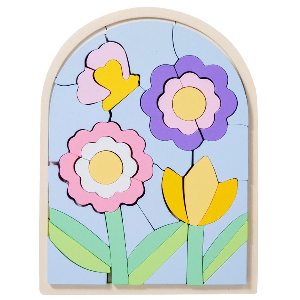 Irregular Shapes Wooden Rainbow Blocks Wood Irregular Puzzles  Preschool Learning