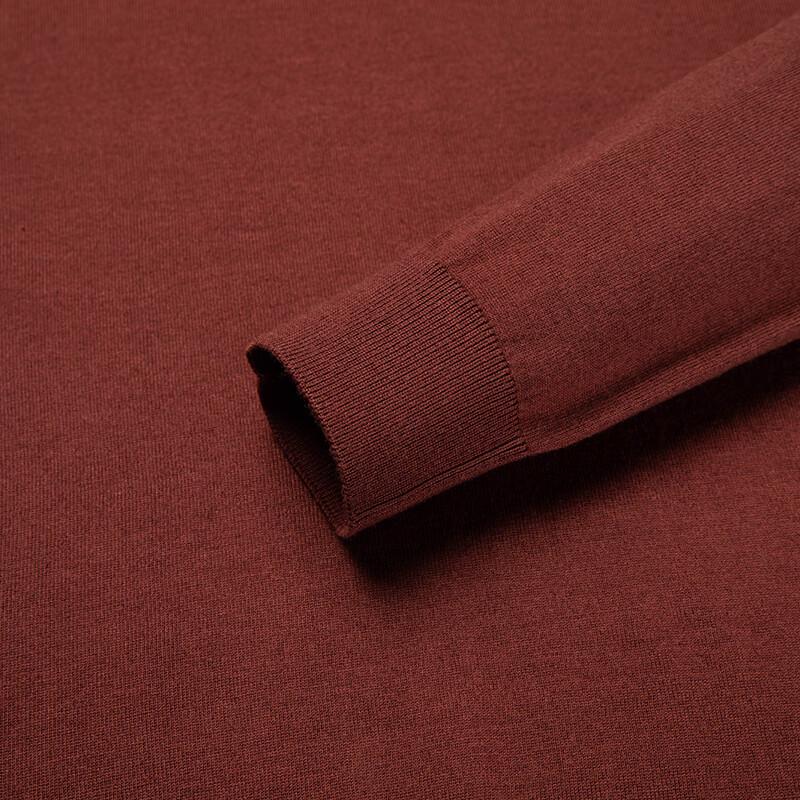 Yiliteng Men's Merino Wool Blend Half-High Collar Knitted Sweater