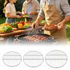 Camping Charcoal Grill Grate Stainless Steel Round BBQ Grill Mesh Barbecue Nets 30/33/35cm Picnic Grate for Camping Accessories