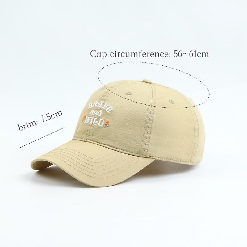 Embroidery Versatile Baseball Cap Summer Visor Cap Women's Sunscreen Outdoor Casual Cap Men's Cycling Sun Cap