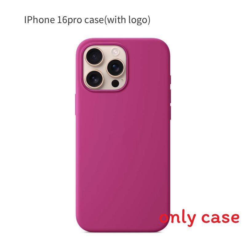 Iphone16 Pro For Solid Color Magnetic Silicone Phone Protective Case With Logo