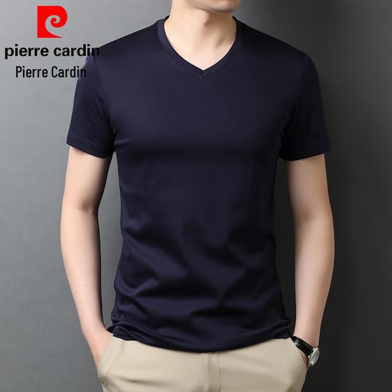 Pierre Cardin Men's V-Neck 100% Cotton Short Sleeve T-Shirt