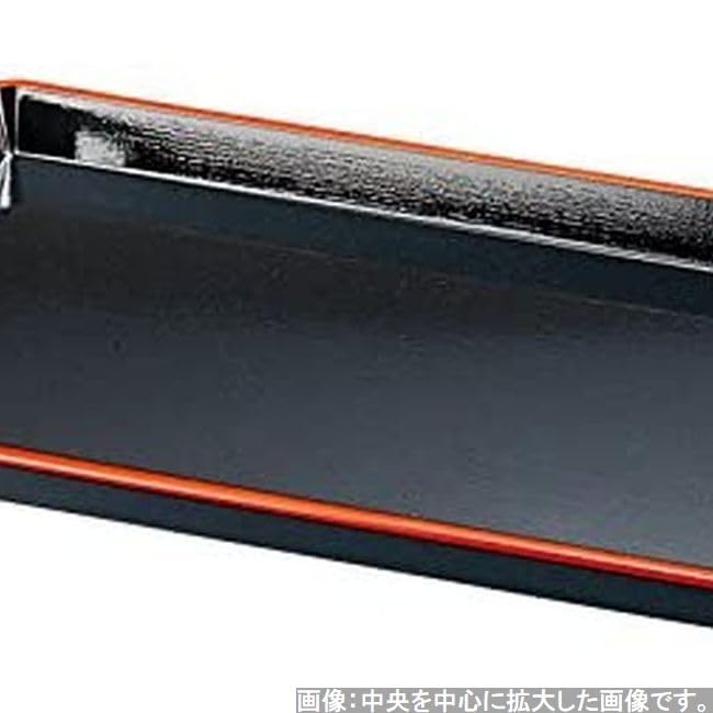 Made in Traditional ABS Fabric with Side Black and Size SL J-kitchens Placemat, Tray, Japan, Beauty, 2-Shaku Strips, Red,