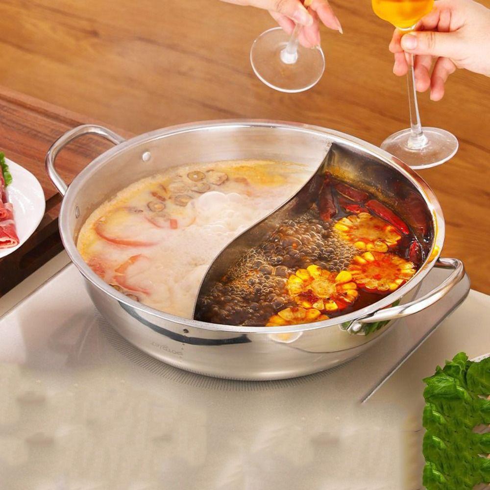 Verdickter Topf Edelstahl Hot Pot Dick Kochtopf Induktionskochtopf Familientreffen