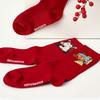 3Pairs Cartoon New Year Tube Socks Mid Calf Zodiac Year Socks Funny Red Cotton Socks  Gift