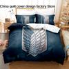 Hot Attack On Titan Bedding Set Single Twin Full Queen King Size Bed Set Kids Bedroom Duvetcover Sets Anime Attack On Titan2 Bed