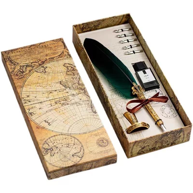 Creative Retro Quill, Available For Direct Sale, Crown Accessory Quill With Base