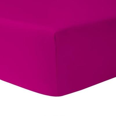 DUBLANC Fitted Sheet 160 X 190 Cm FUSHIA - 100% Cotton