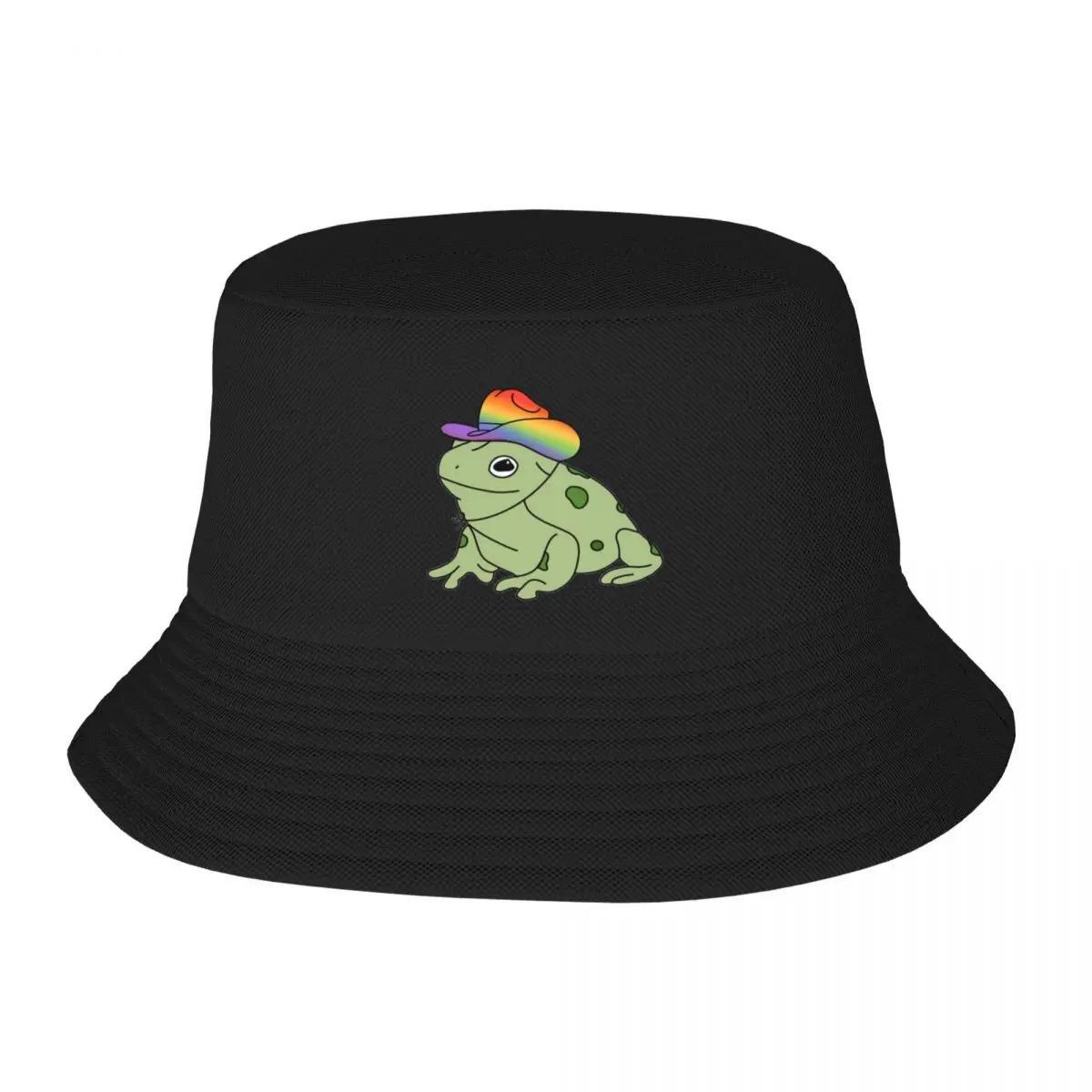 New Rainbow Cowboy Frog Bucket Hat Snap Back Hat New Hat Womens Unisexs