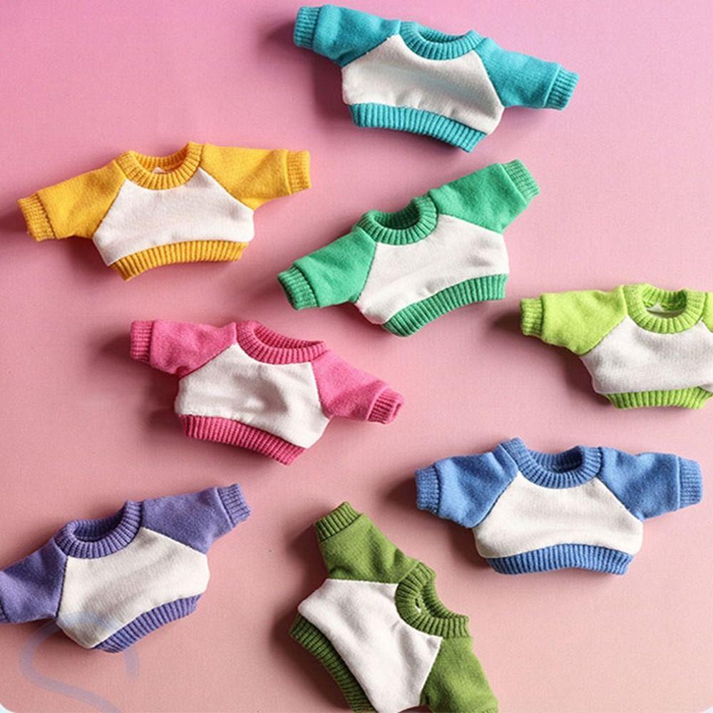 10 Styles Handmade Hoodies Cute Fashion Clothes Sweatshirt Outfits  for 10cm Cotton Dolls