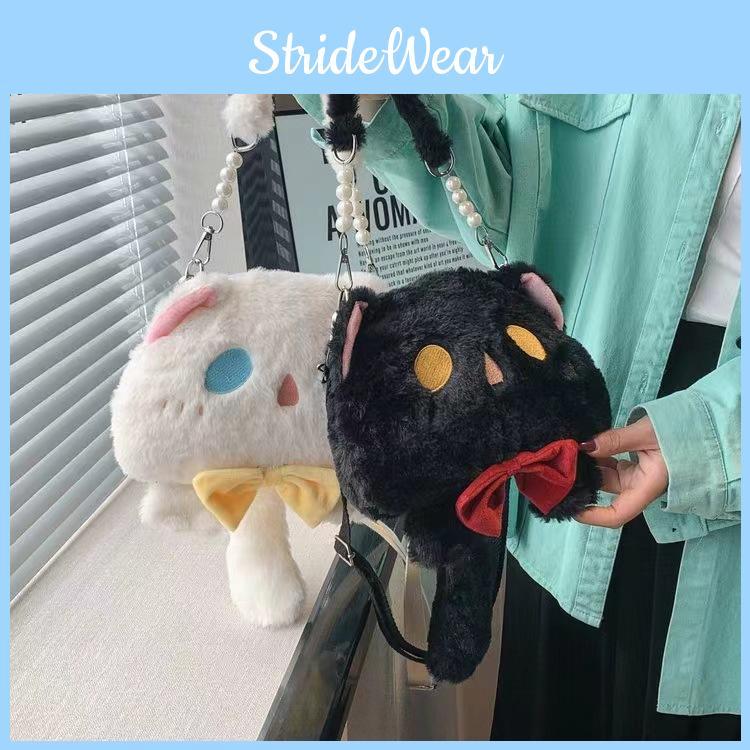 Plush Cat Cozy Handbags Single Shoulder Crossbody Bag Decoration Kids Gifts