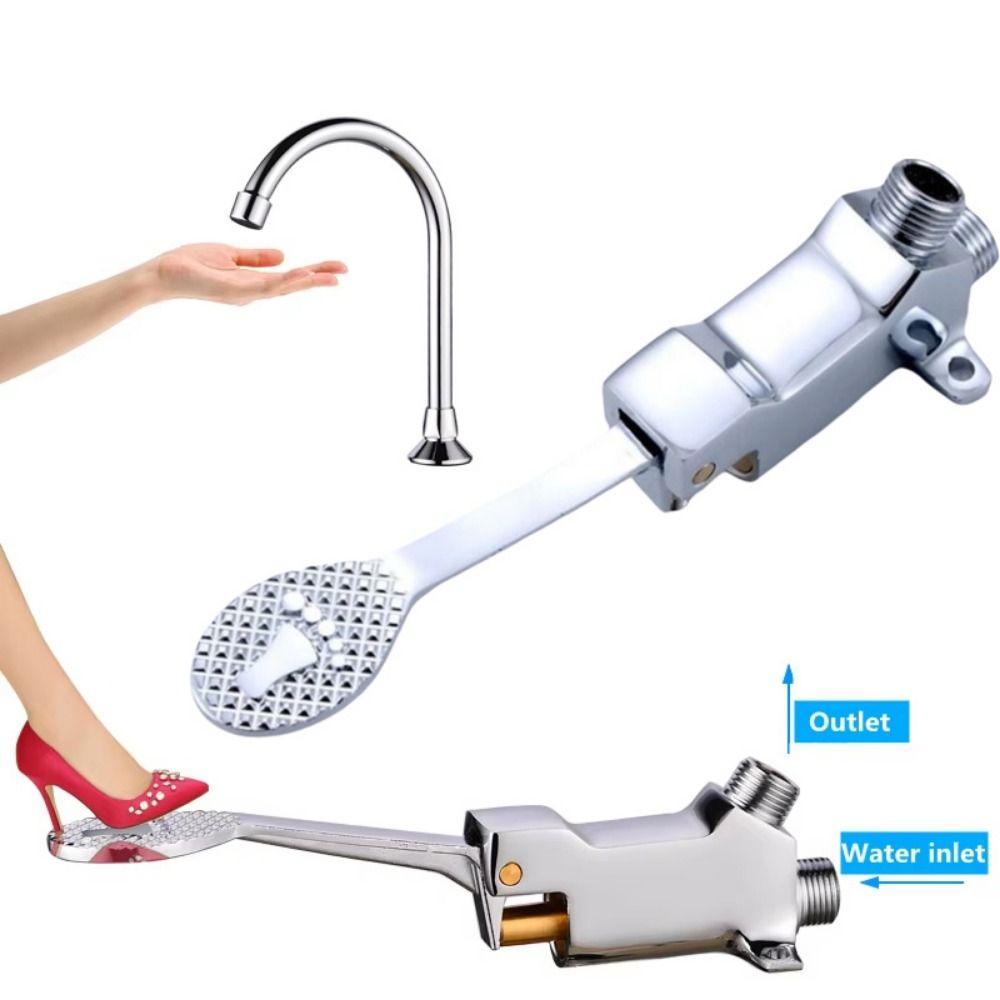 Hands-free Pedal Water Faucet Control Switch Foot Pedal Tap Valve Laboratory Application