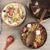 Natural Coconut Bowls Sets Reusable Coconut Bowls And Wooden Spoon For Dessert Yogurt Fruit Salad Smoothie Kitchen Tableware