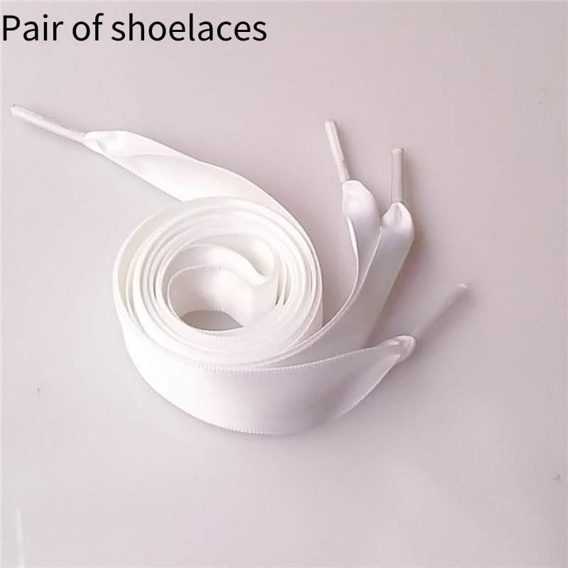 Ribbon Polyester Double Satin Wide Flat Shoelace Candy Color Fashion Various